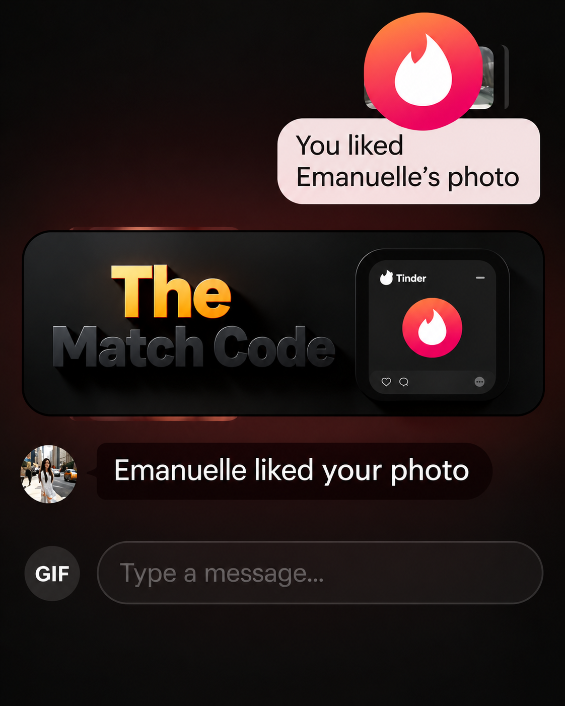 Result showing Emanuelle liking a photo